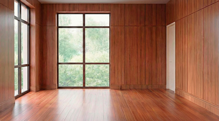 Same room empty, before virtual staging